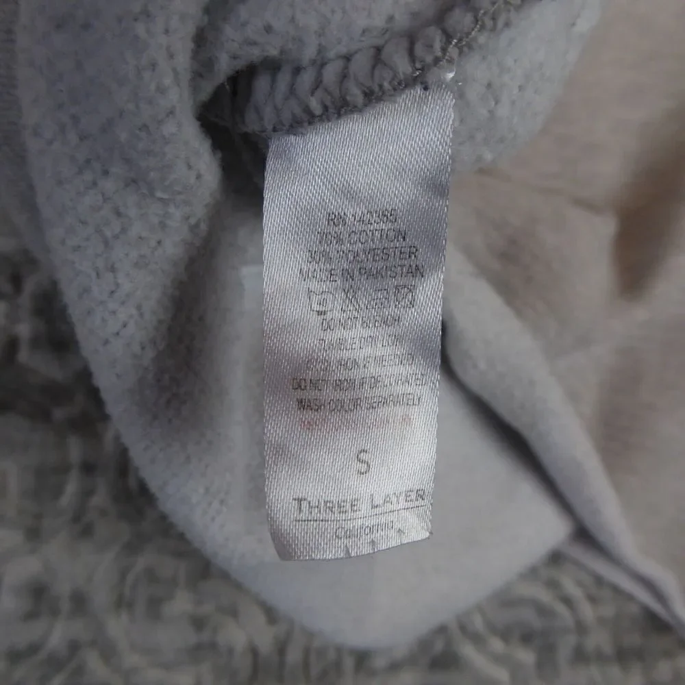 John Galt Sweatshirt Womens Small Gray Cropped Crewneck Oversized California - Picture 8 of 9